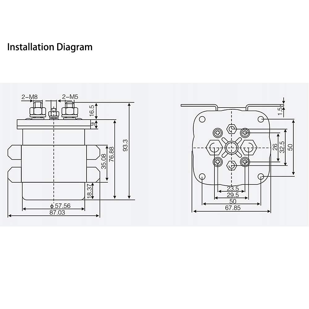 500A DC Contactor, Single Pole, 48V P3928