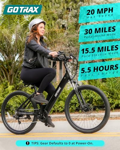 26" Electric Bike, Peak 500W, 7-Speed U159