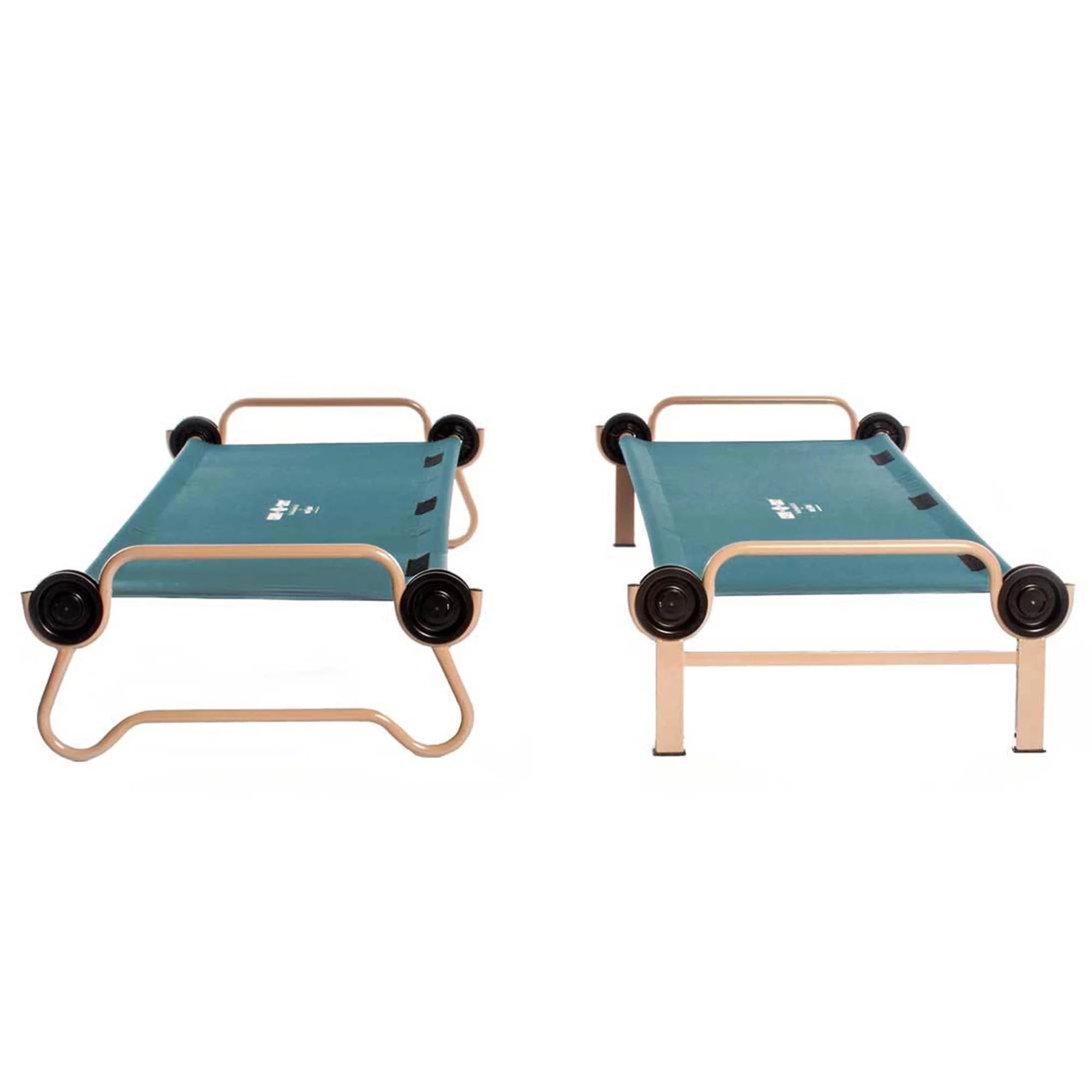 Large Green Double Cot with Storage Organizers R54039