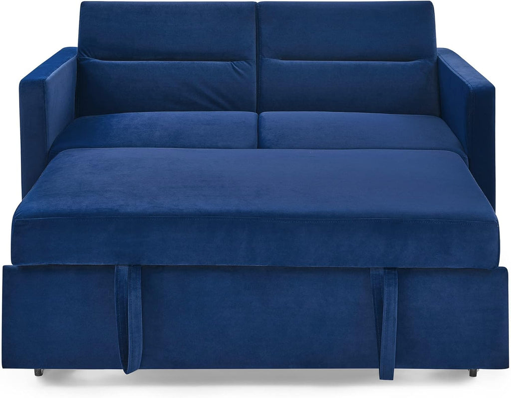 Blue 54.5" Convertible Sofa Bed W354040
