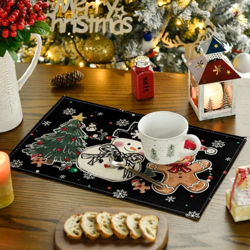 Set of 4 12x18 Inch Christmas Placemats Y2244