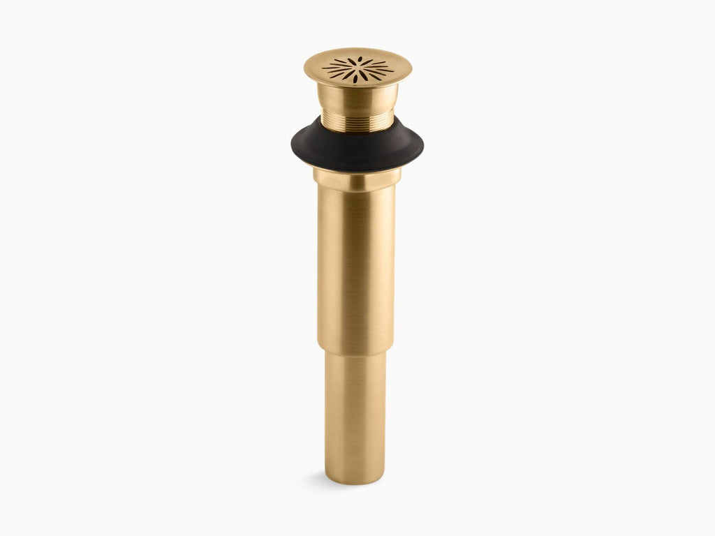 Decorative Grid Drain Without Overflow Brushed Gold P6367