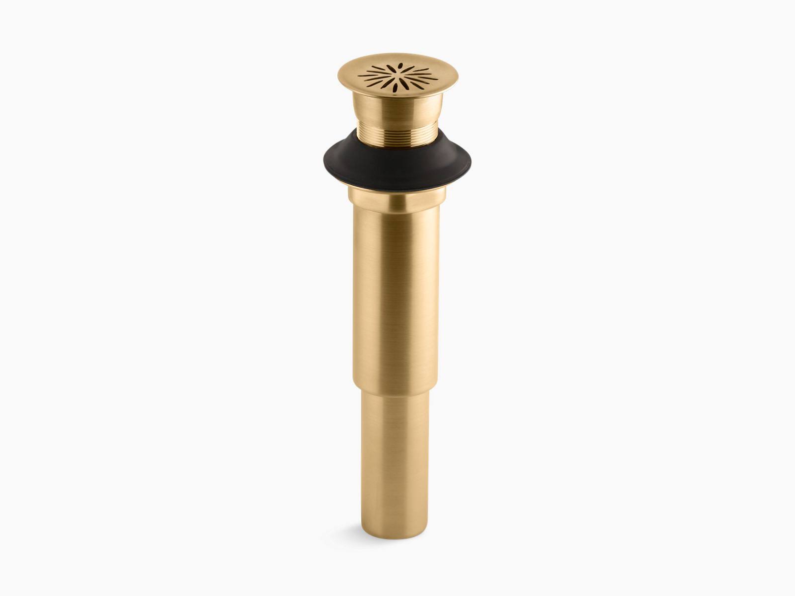 Decorative Grid Drain Without Overflow Brushed Gold P6367