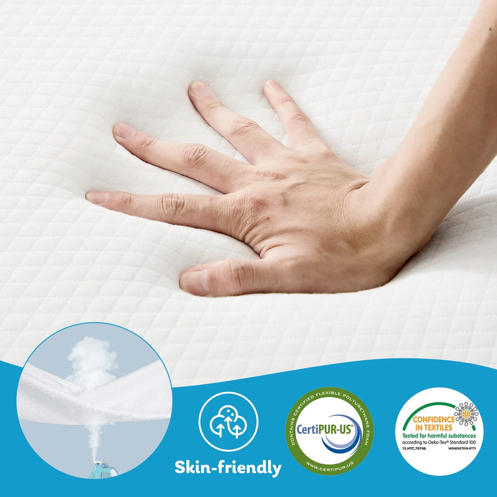 4 Inch Tri Folding Memory Foam Mattress with Breathable Cover O6508
