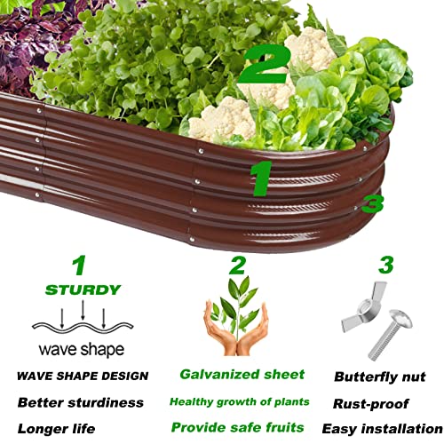 5ft Oval Galvanized Metal Raised Garden Bed Planter J47478