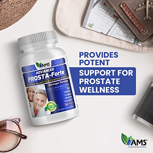 Prosta-Forte 90 Caplets Prostate Supplement with Saw Palmetto Extract, Vitamin D3, Zinc, and Pumpkin Seed Oil G652453