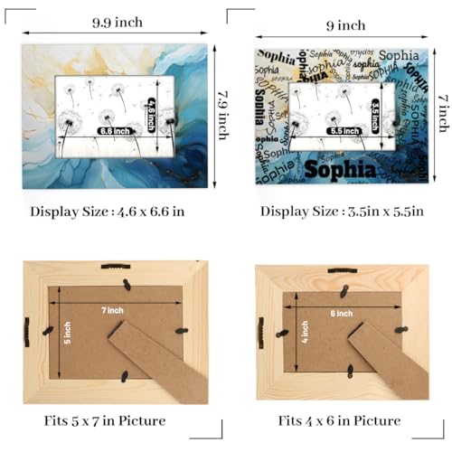 Purple Marble Stone Texture 4x6 Wood Picture Frame E39009