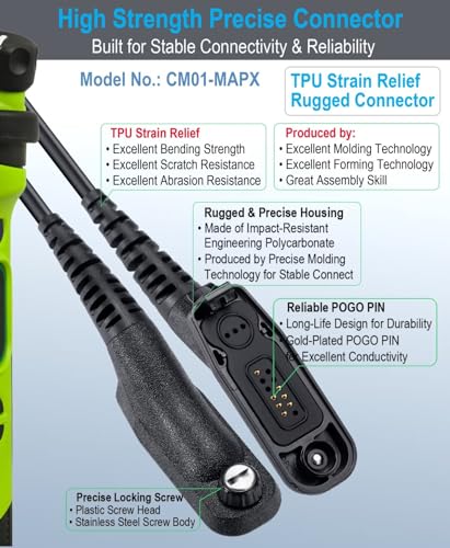 Speaker Mic with Reinforced Cable for Motorola Radios R16778