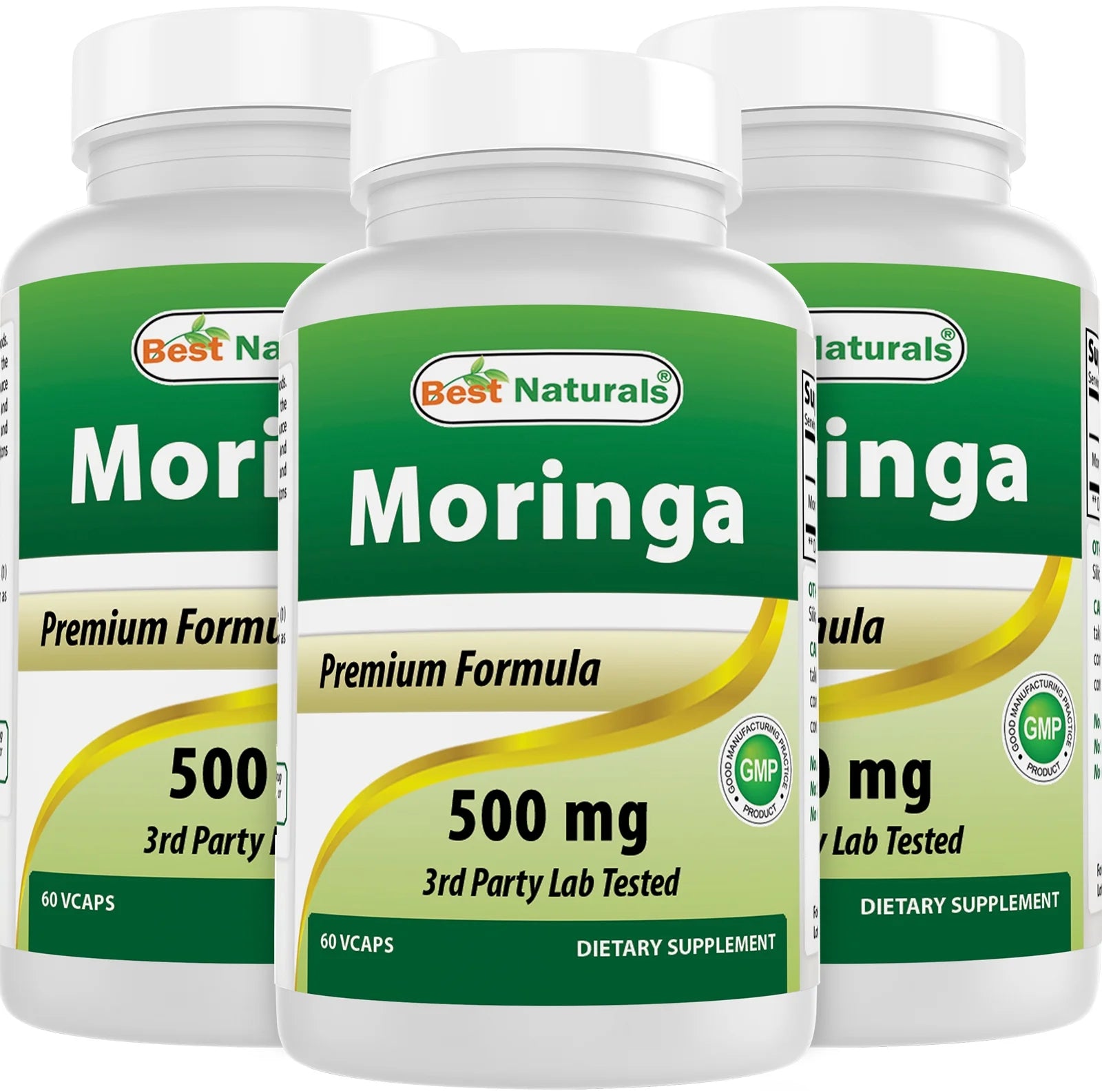 3 Pack Moringa 500 mg 60 Vegetarian Capsules G57321