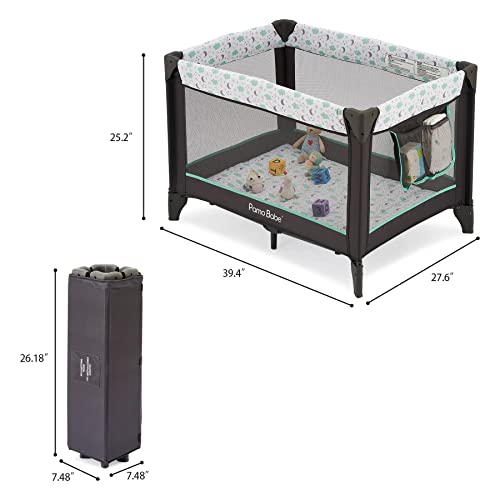 Portable Baby Playpen with Storage Bag (Green) F952