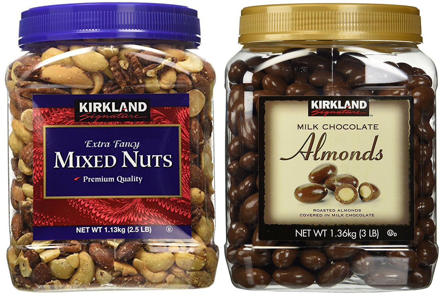 Mixed Nuts and Milk Chocolate Roasted Almonds Bundle - 2.5 LB and 3.0 LB J23231