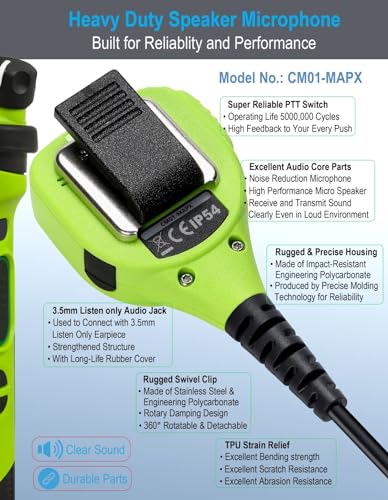 Speaker Mic with Reinforced Cable for Motorola Radios R16778