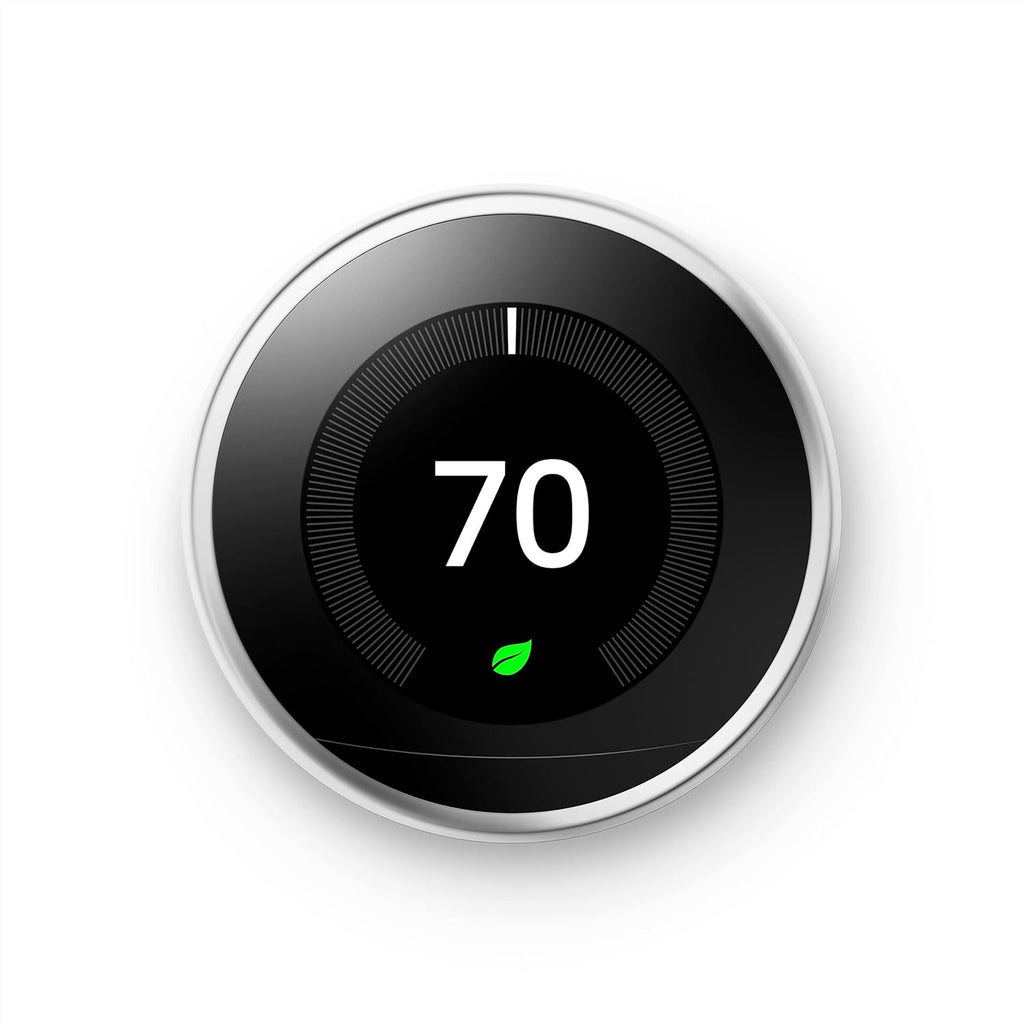 Polished Steel Programmable Smart Thermostat P84271