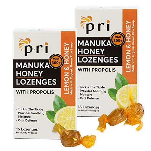 Manuka Honey Lozenges with Propolis, MGO 300+, Lemon, 16 Count/2 Pack J67439