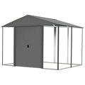 Galvanized Steel Hybrid Shed Kit - 10 x 12 Anthracite V7597