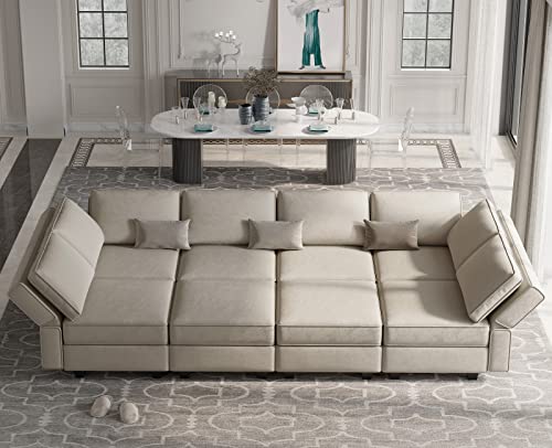 Modular Velvet Sectional Sofa with Chaise Lounge Storage Chaise Bed Couch Grey P6855