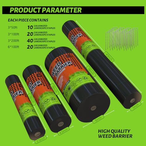 3.2oz Heavy Duty Weed Barrier Landscape Fabric H6263