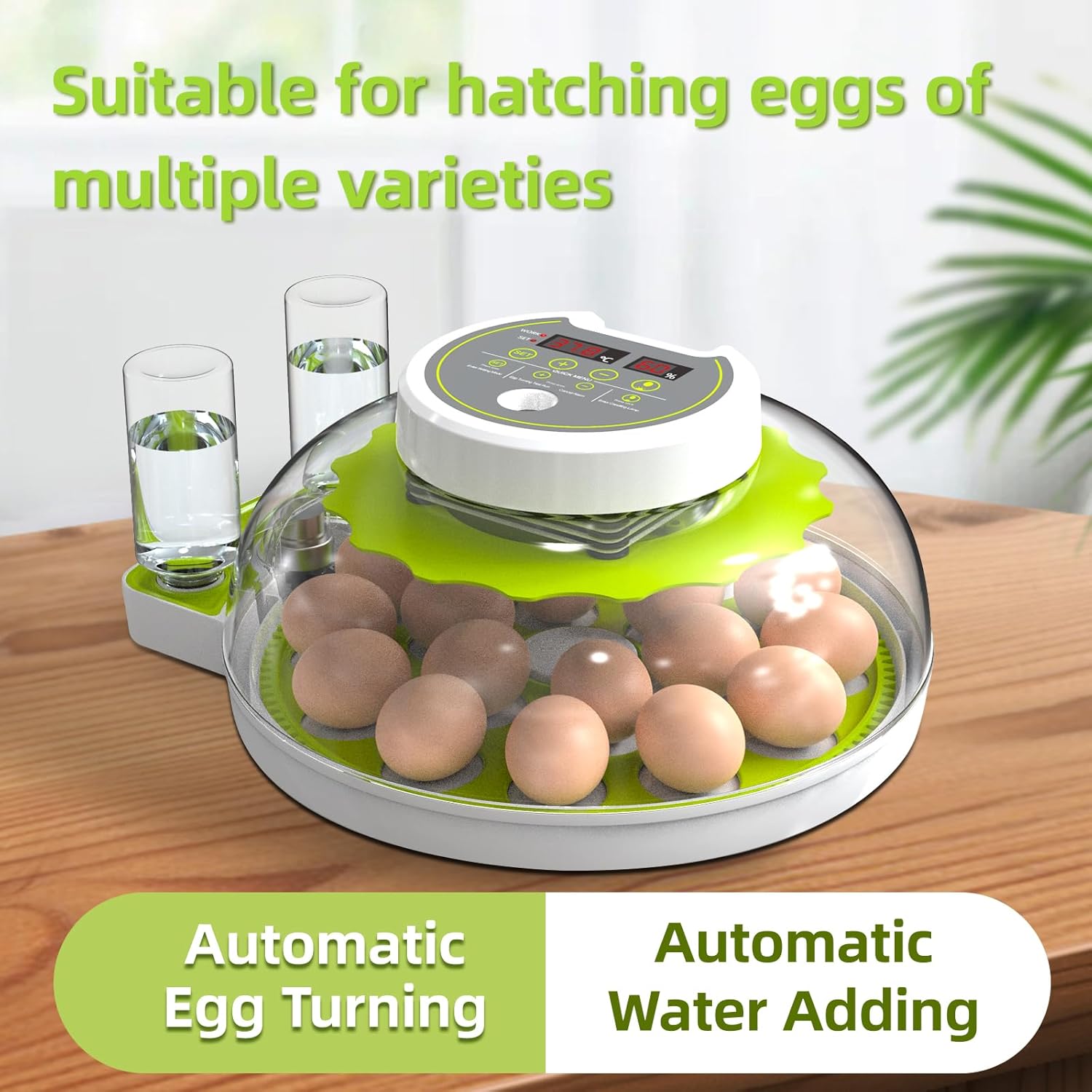 18 Egg Incubator with Automatic Egg Turning and Humidity Control U4682