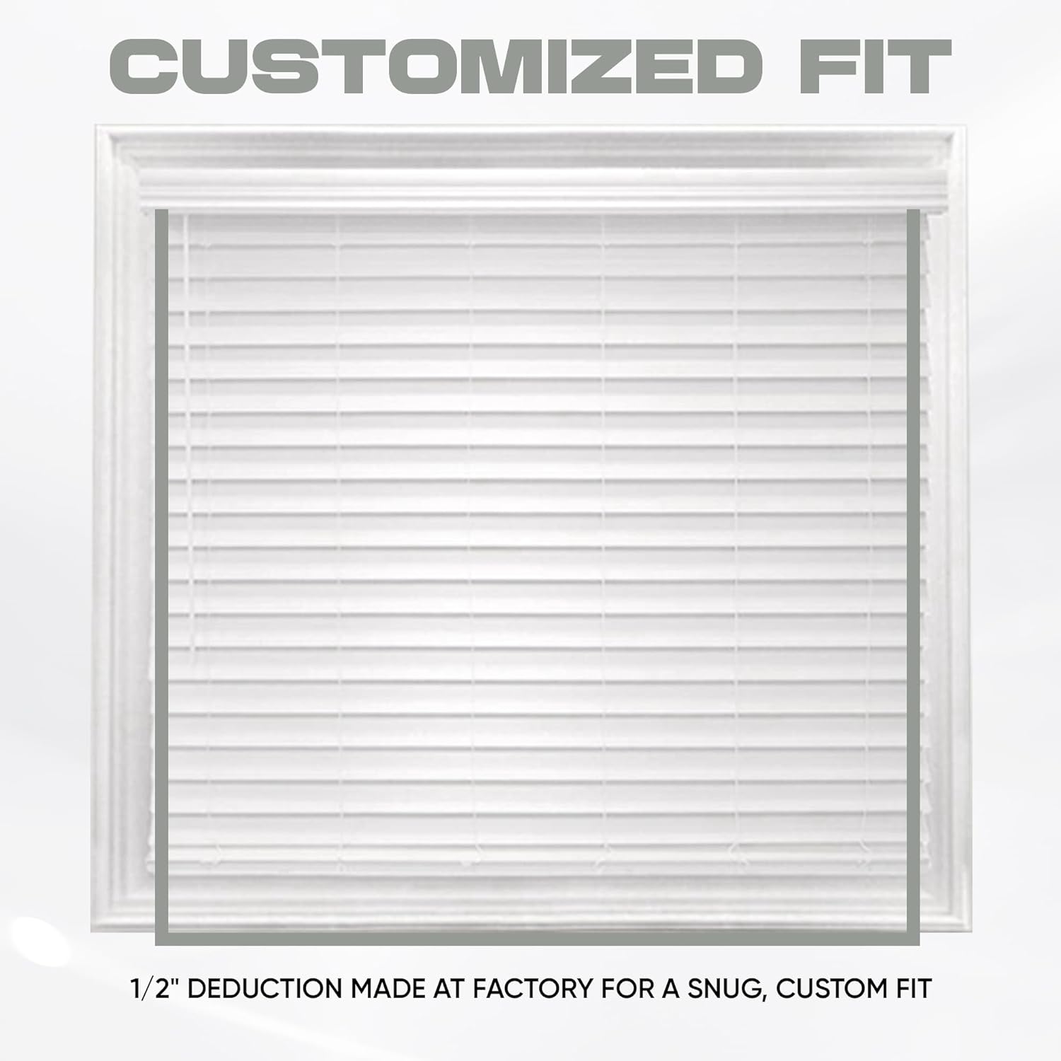 White 2.5 Inch Faux Wood Blind 27.5" W x 72" L Q706871