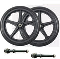 16 Inch Wheelchair Replacement Rear Wheels with 12mm Bearings, Non-Inflatable, 1 Pair Z619802