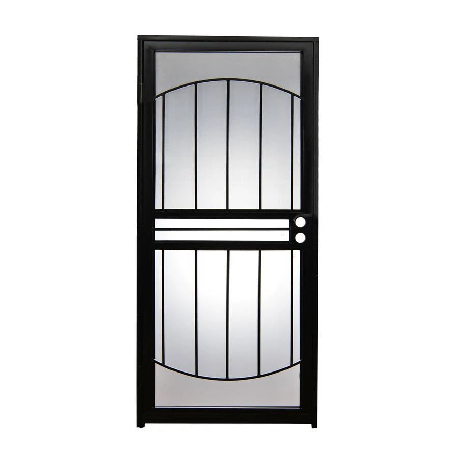 Black Steel Storm Door X295