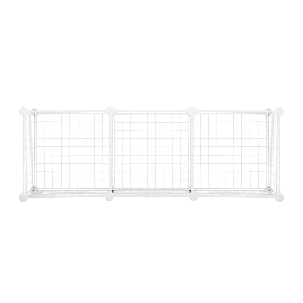 White 3-Piece Stackable Modular Storage Cube Set V922129