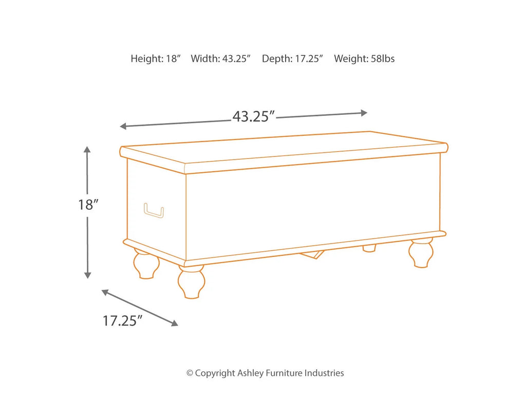 Beige Storage Bench K539007