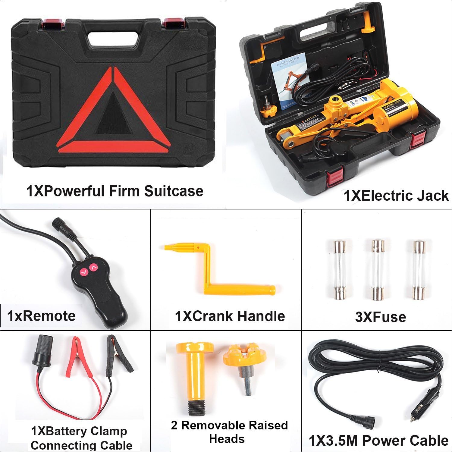 3 Ton 12V Electric Scissor Lift Jack Set with Double Saddles K703