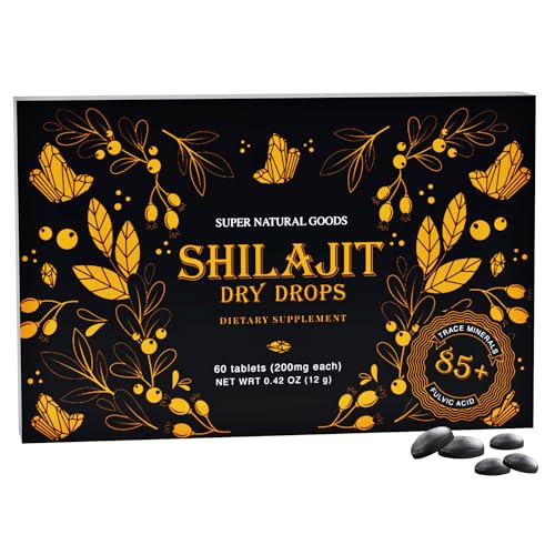 Pure Shilajit Resin Dry Drops, 60 Tablets R466254