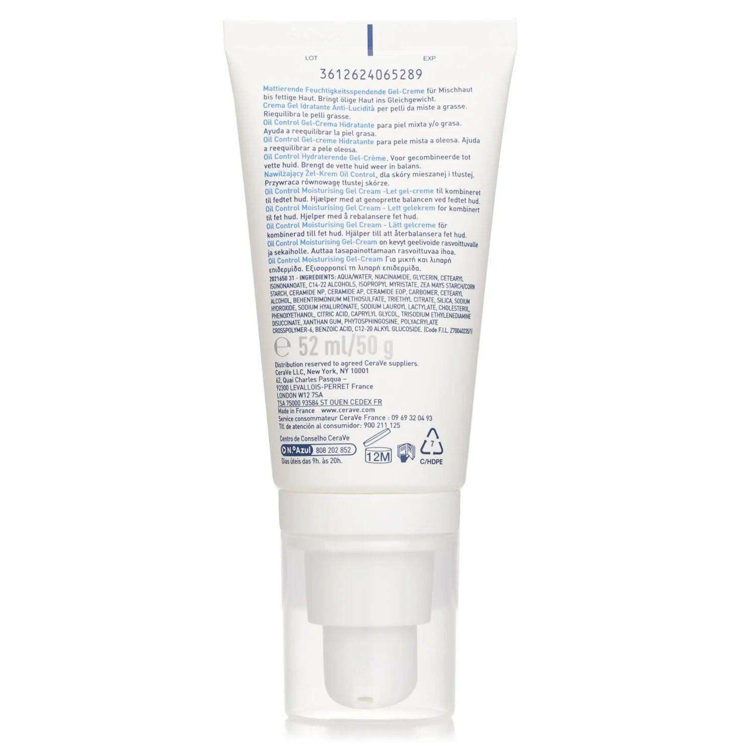 Oil Control Gel Moisturizing Cream 52ml F282
