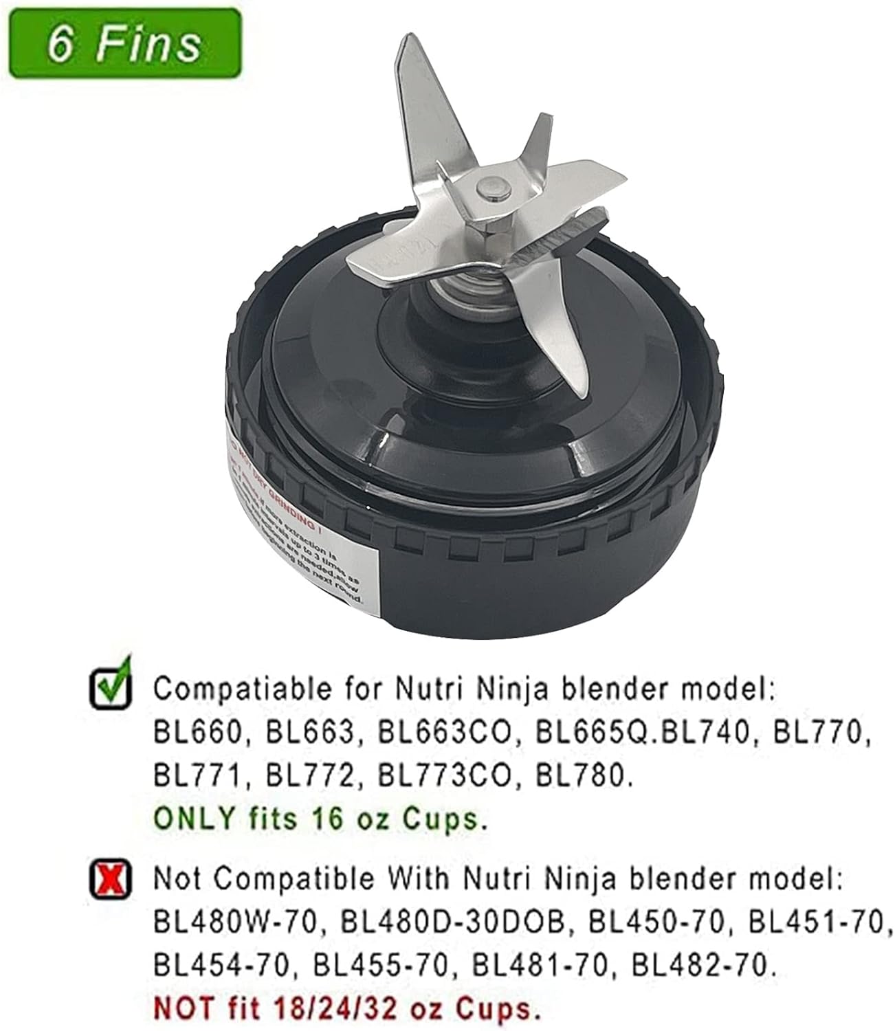 Blender Extractor Blade Assembly for 16oz Cup U339
