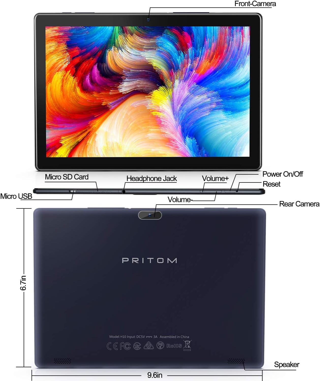 Android Tablet 10 inch 2 GB RAM 64GB IPS HD Display E5743