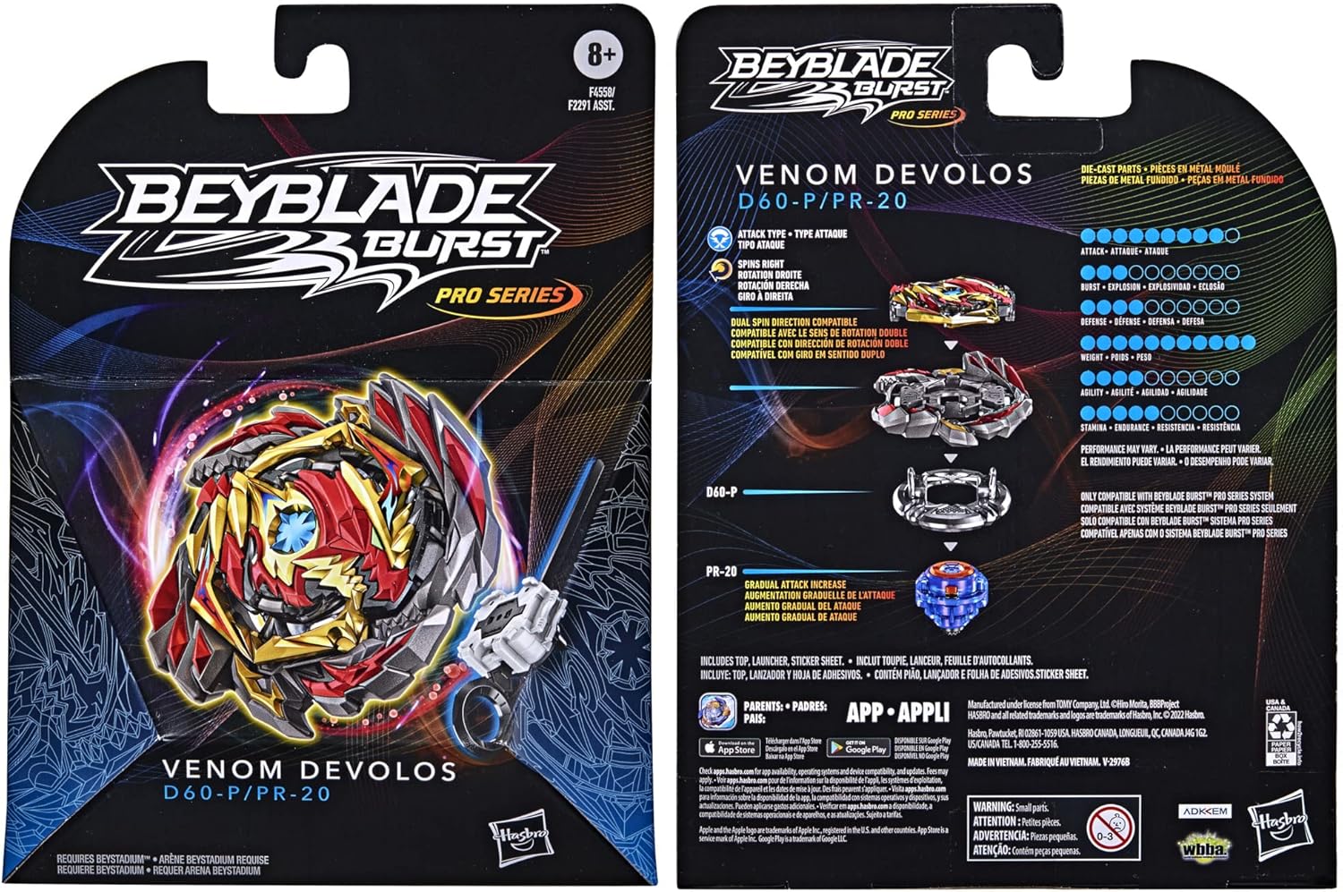 Attack Type Spinning Top Starter Pack with Launcher Toy P8558
