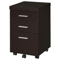 3 Drawer Mobile File Cabinet Cappuccino N207