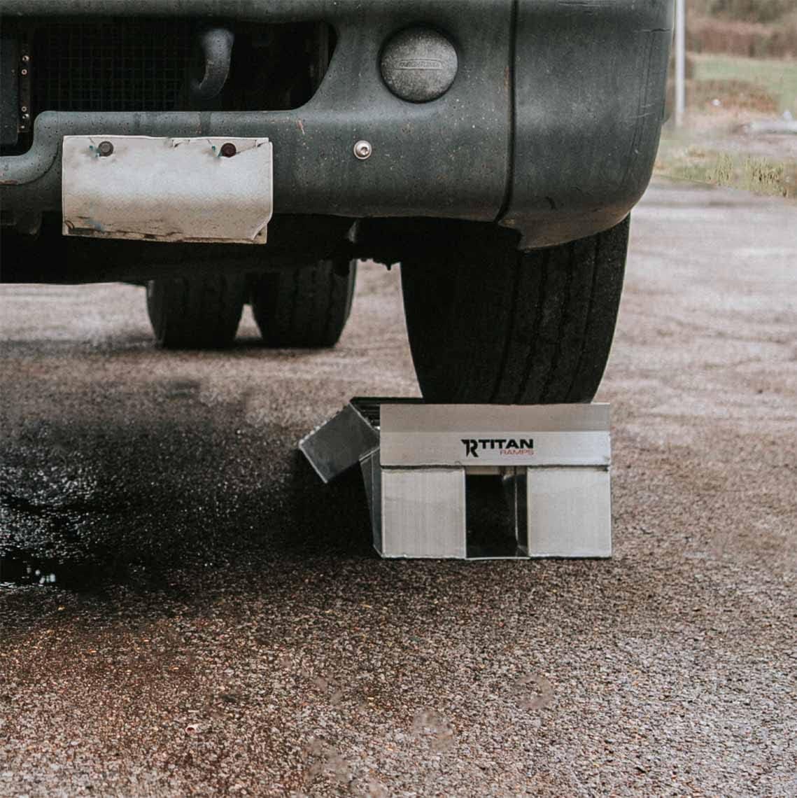 Heavy Duty Aluminum Semi Truck Riser Ramp 20,000 LB Capacity X80443