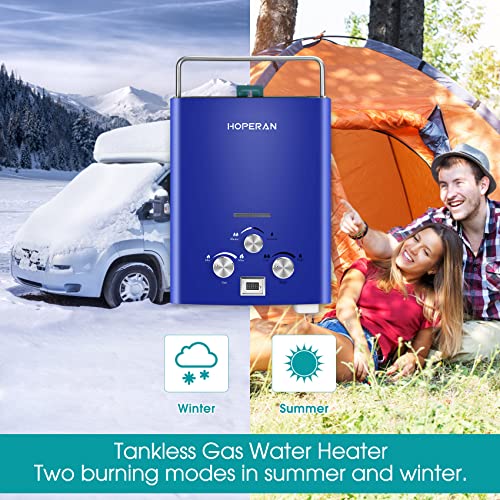 Blue 1.6GPM 6L Portable Propane Tankless Water Heater A1364