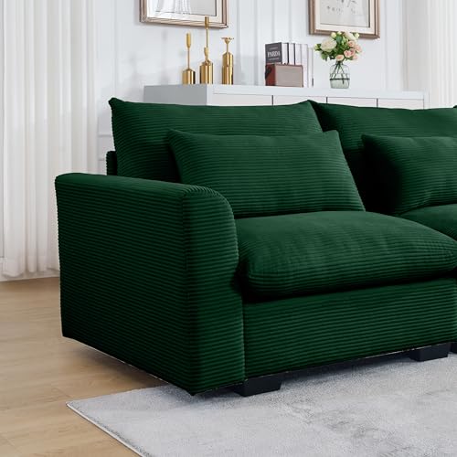 Brown Corduroy Ottomans for Modular Sectional Sofa Z11787