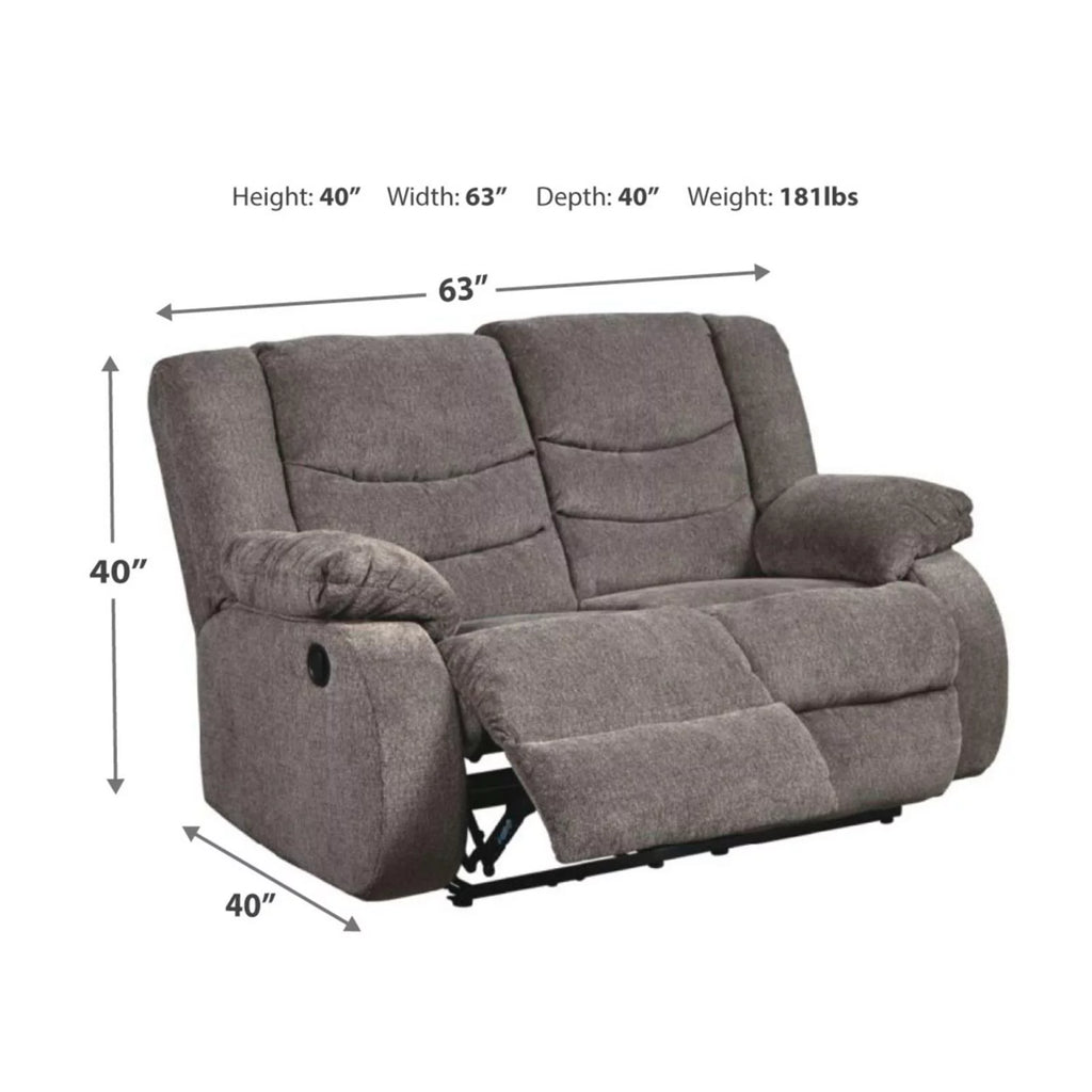 Mocha Reclining Loveseat L55602