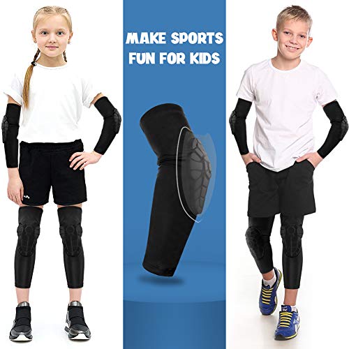 Kids Sports Honeycomb Compression Knee Pad Elbow Pads Protective Gear I103751