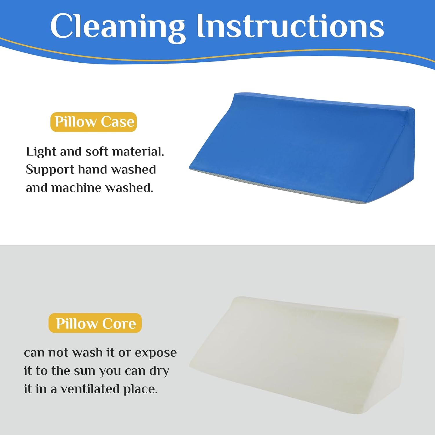 Foam Bed Wedge Pillow 7.87 x 9.84 x 23.62 in. M827205