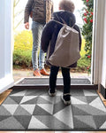 Black Non Slip Washable Absorbent Low-Profile Entrance Mat, 24"X36" Q125