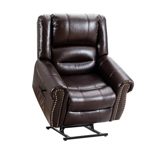 Large Dual Motor Power Lift Recliner Chair with Massage and Heat Z770930