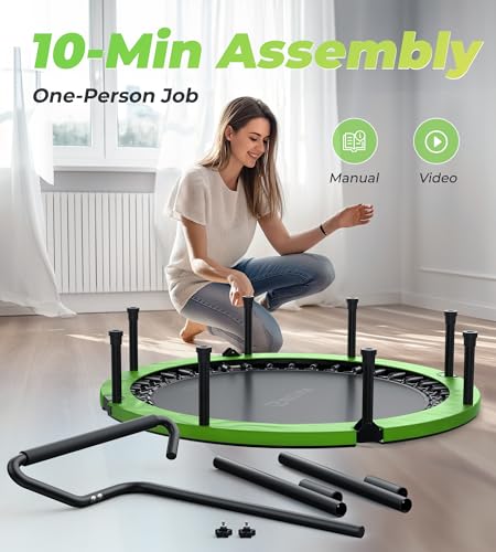 40"/48" Foldable Mini Trampoline with Adjustable Foam Handle G722