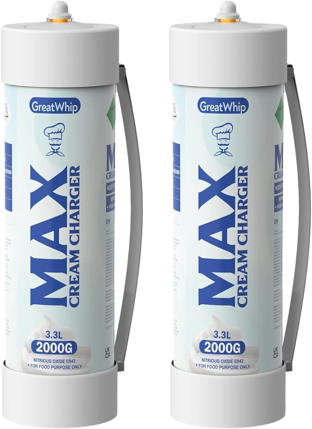 3.3L/2000g Tank Whipped Cream Chargers (2 Cylinders) Y4990