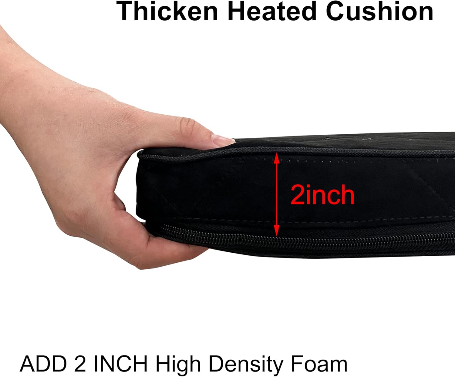 Portable Heated Seat Cushion with 3 Heating Settings Memory Foam O4614