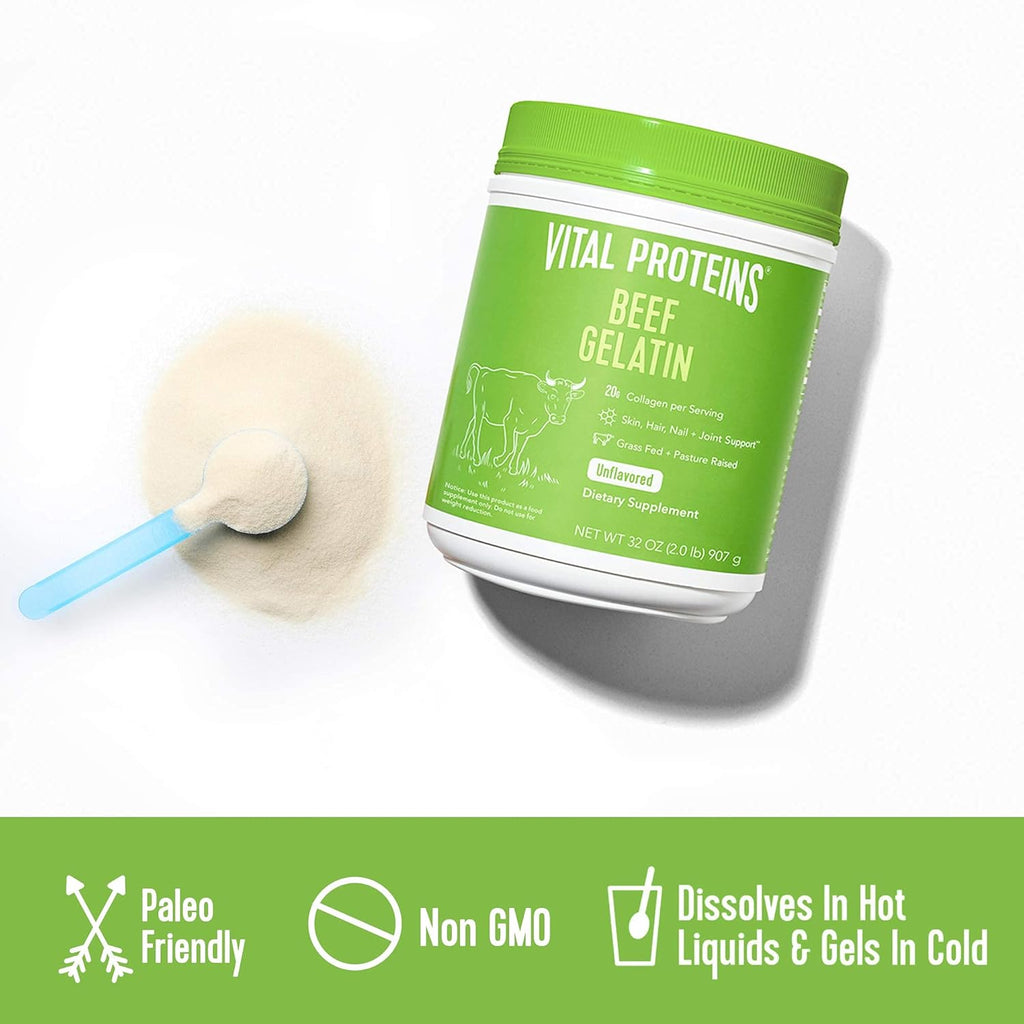Beef Gelatin Powder, Non-GMO, Gluten & Dairy Free - 32 oz X997392