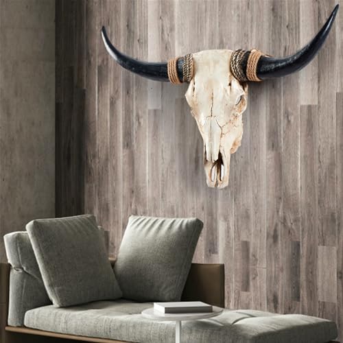 Black Longhorn Cow Skull Wall Decor, 31 x 24 x 7 inch Q687346