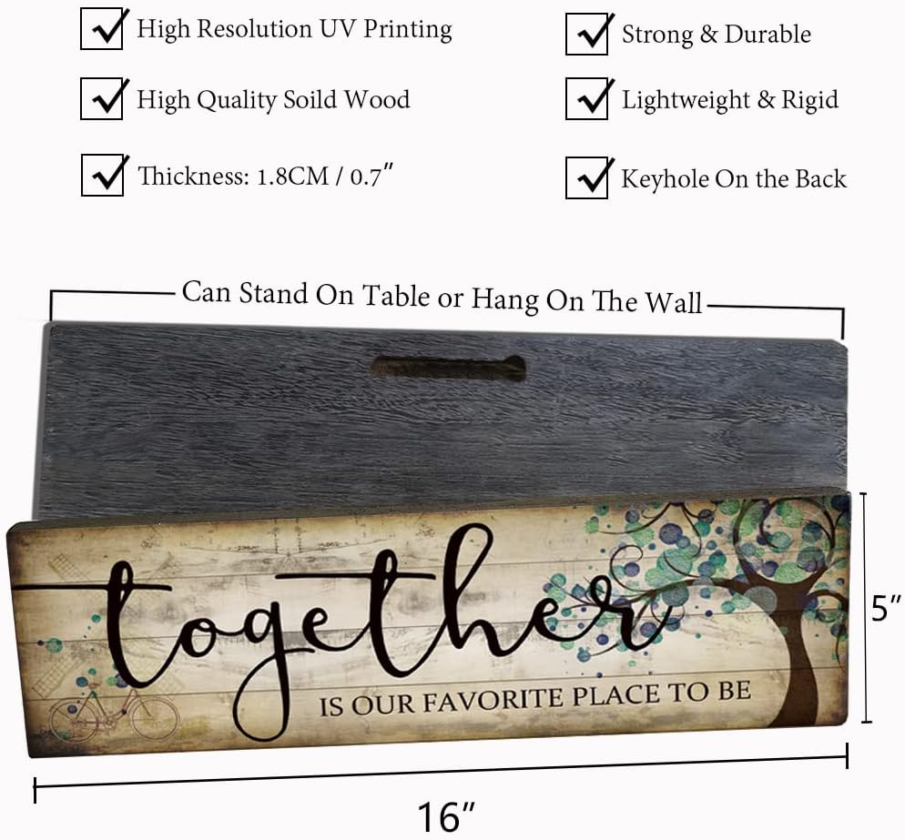 16"x5" Wood Wall Sign K605536