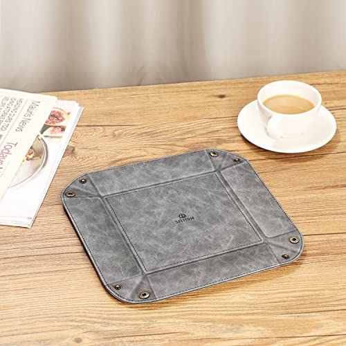 Dark Green PU Leather Valet Tray J974