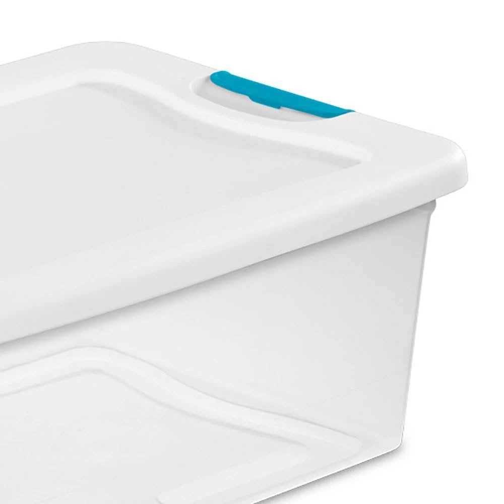 15-Qt. Clear Stackable Latching Storage Box Container (96 Pack) Z473